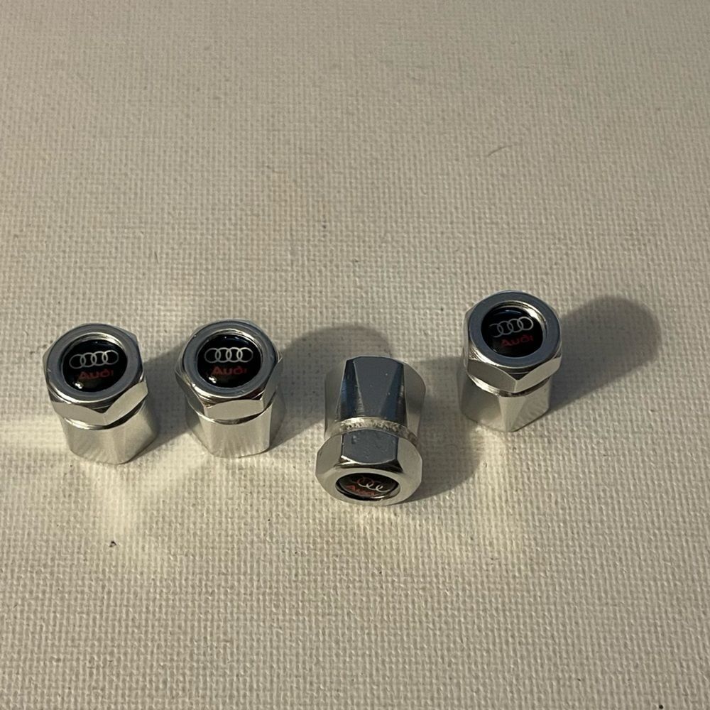Audi valve Stem caps in Silver set of 4 NWT